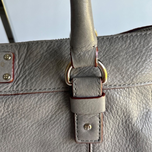 Kate Spade Grey Genuine Pebble Leather Handbag Shoulder Bag - Picture 3 of 15